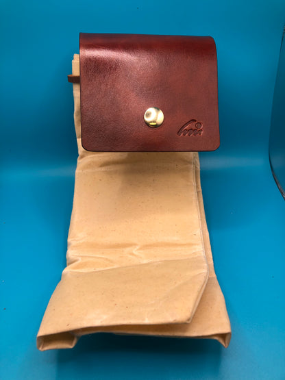 Highwater Leather Foraging Pouch - with beeswaxed canvas drawstring bag